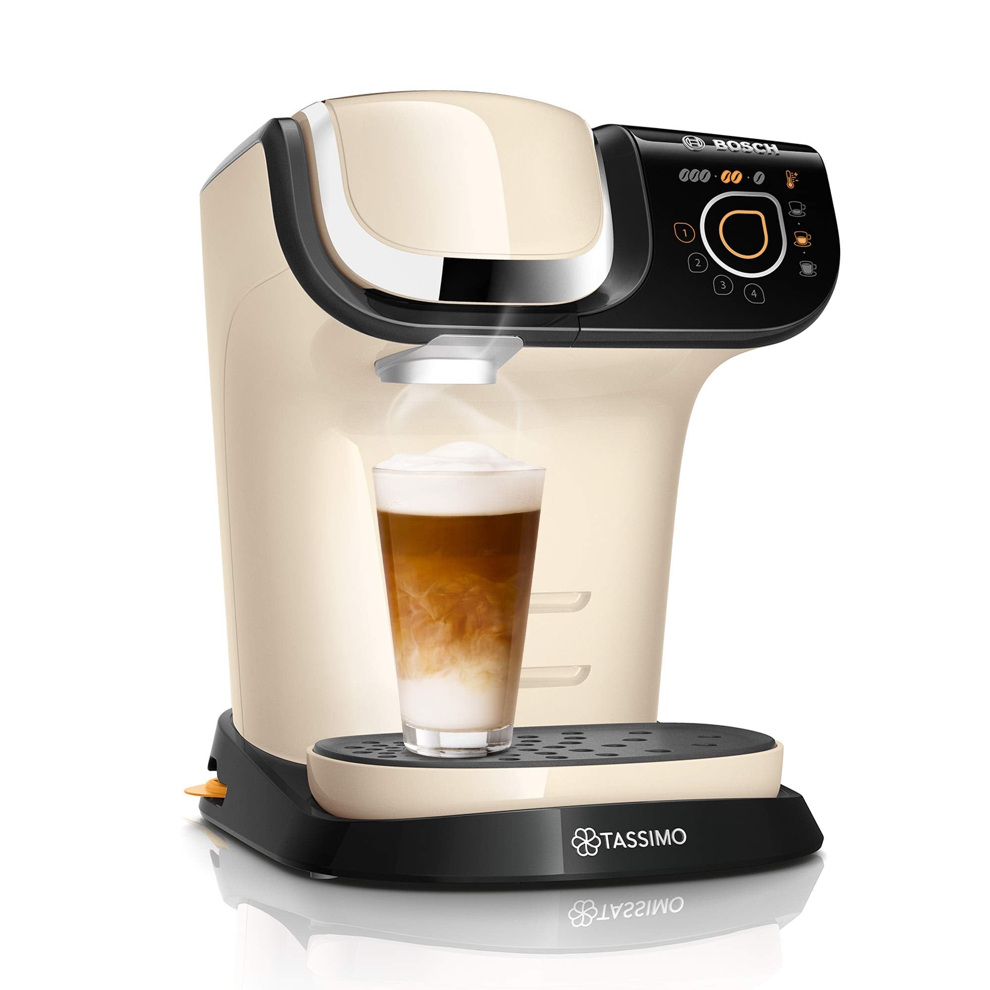 Tassimo My Way 2 TAS6507 Cafetière à capsules avec filtre à eau, 1500 W, 1,3 l, crème