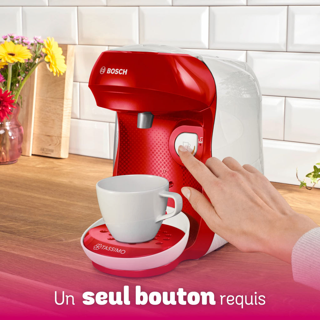 Machine à Café Tassimo Happy, tas1006, OneTouch, Rouge & blanc