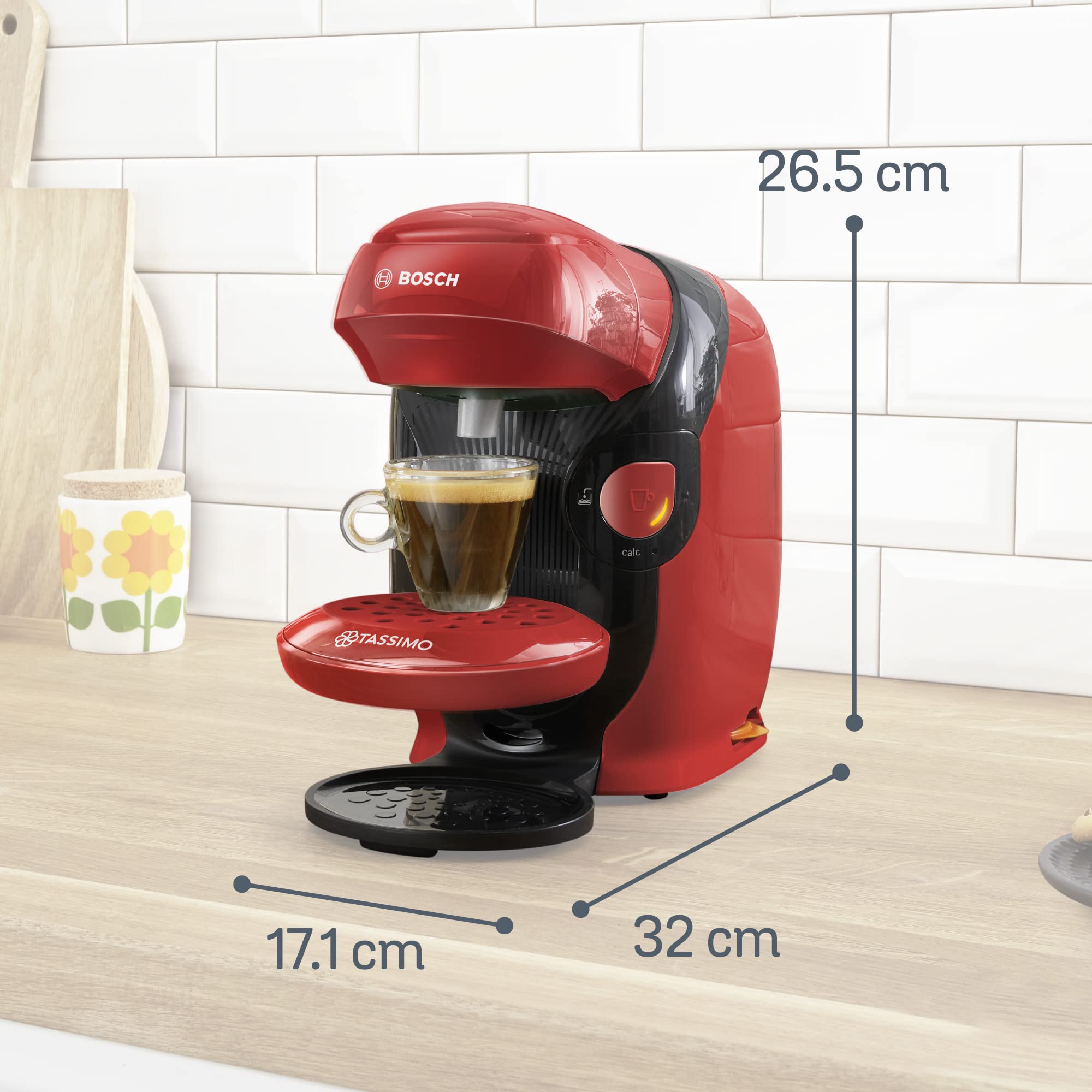 Machine à Café Tassimo Style, OneTouch, TAS1103, Rouge