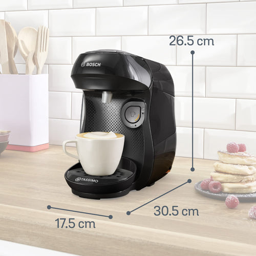 Machine à Café TASSIMO HAPPY, TAS1002N, plus de 40 boissons chaudes, Noir intense
