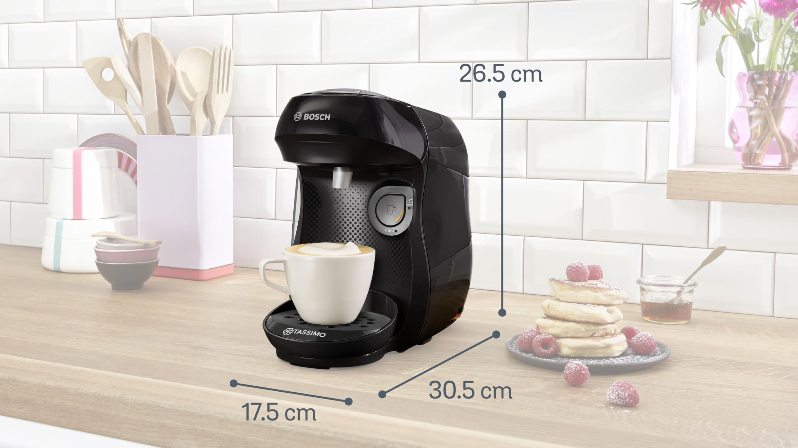 Machine à café multi-boissons Tassimo Happy friendly, TAS102EA, Noir