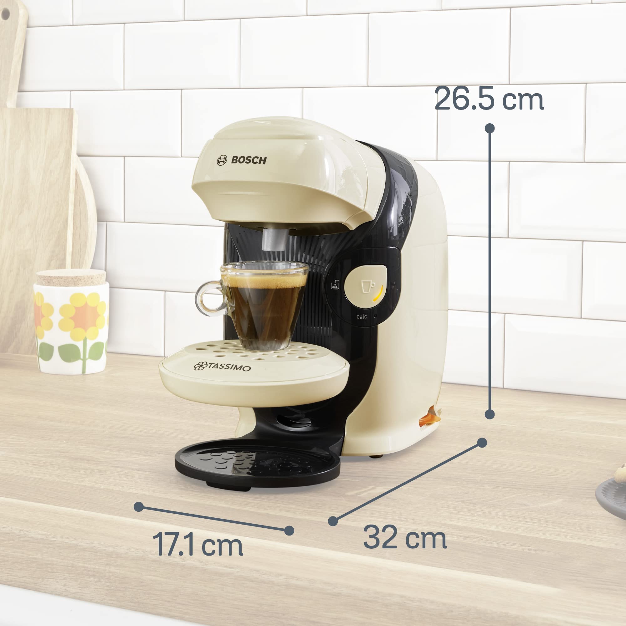 Machine à Café Tassimo Style, OneTouch, cafétière à dosettes, TAS1107, Vanille