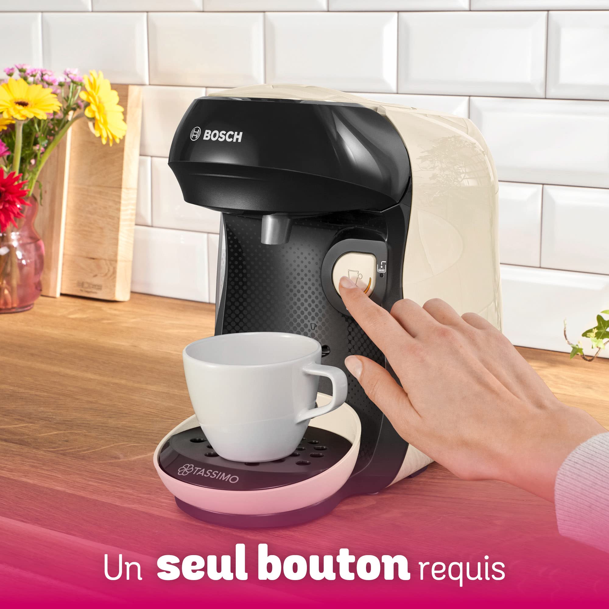 Tassimo Happy TAS1007 – Machine à café à capsules, 1400 W, Crème