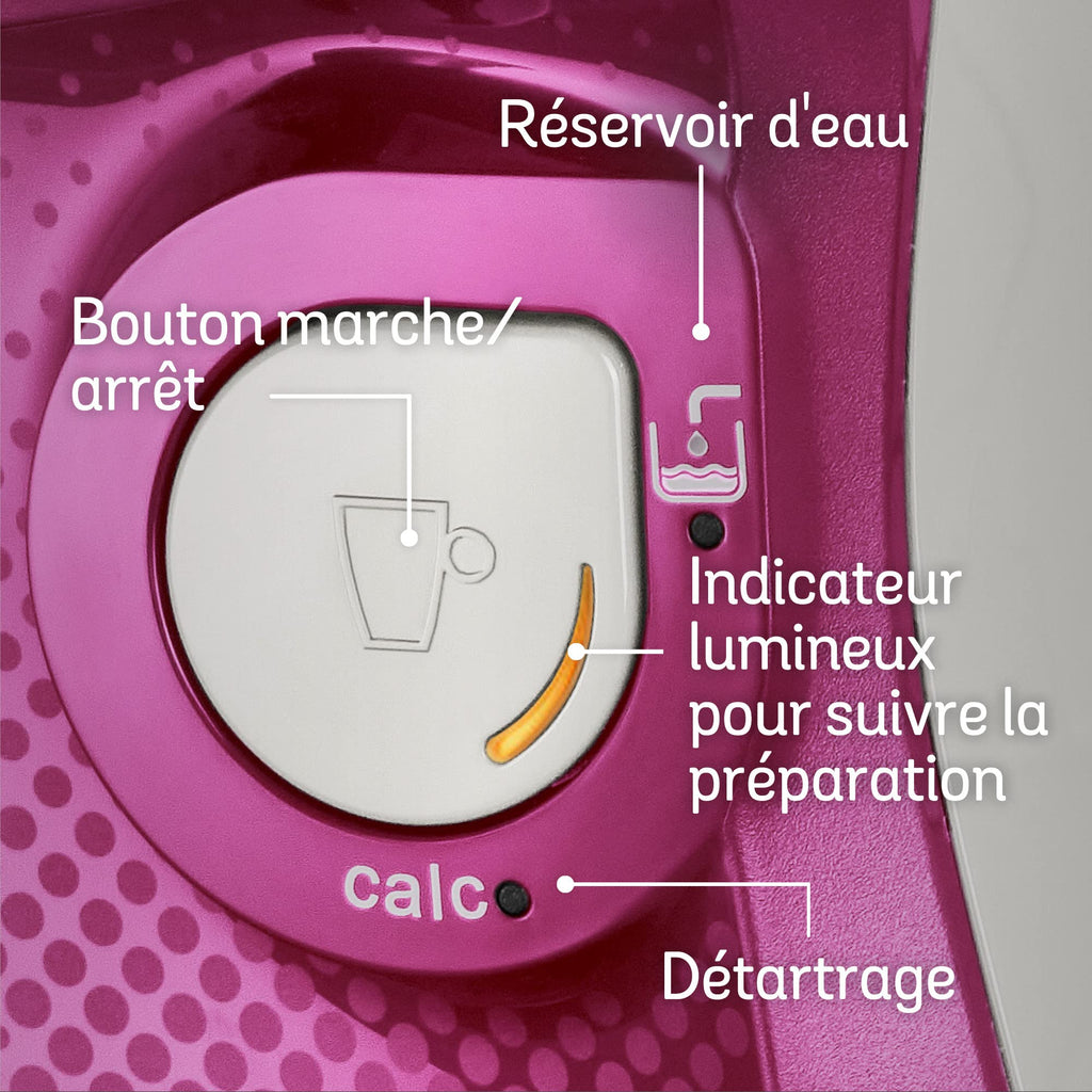 Machine à Café Tassimo Happy, tas1001, OneTouch, violet & blanc