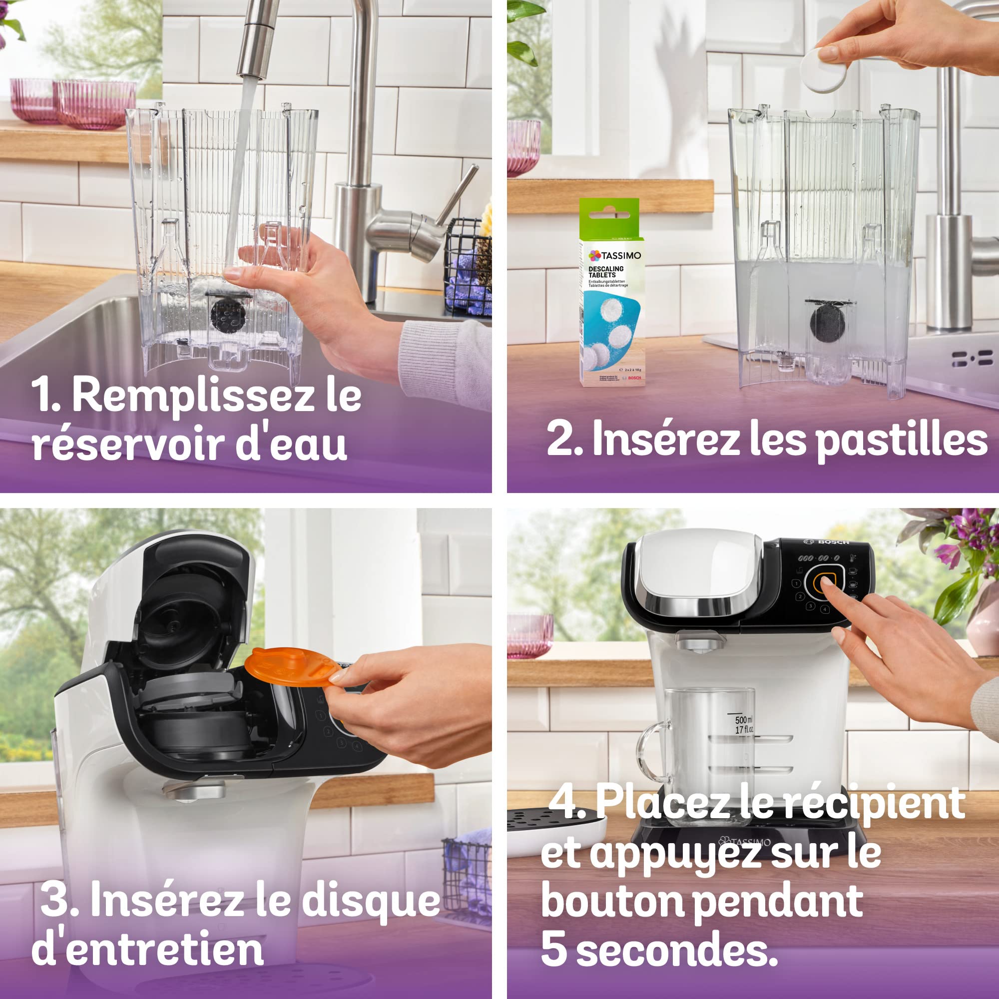 Tassimo My Way Machine à Café, tas 6504, plus de 40 boissons chaudes, OneTouch, Blanc