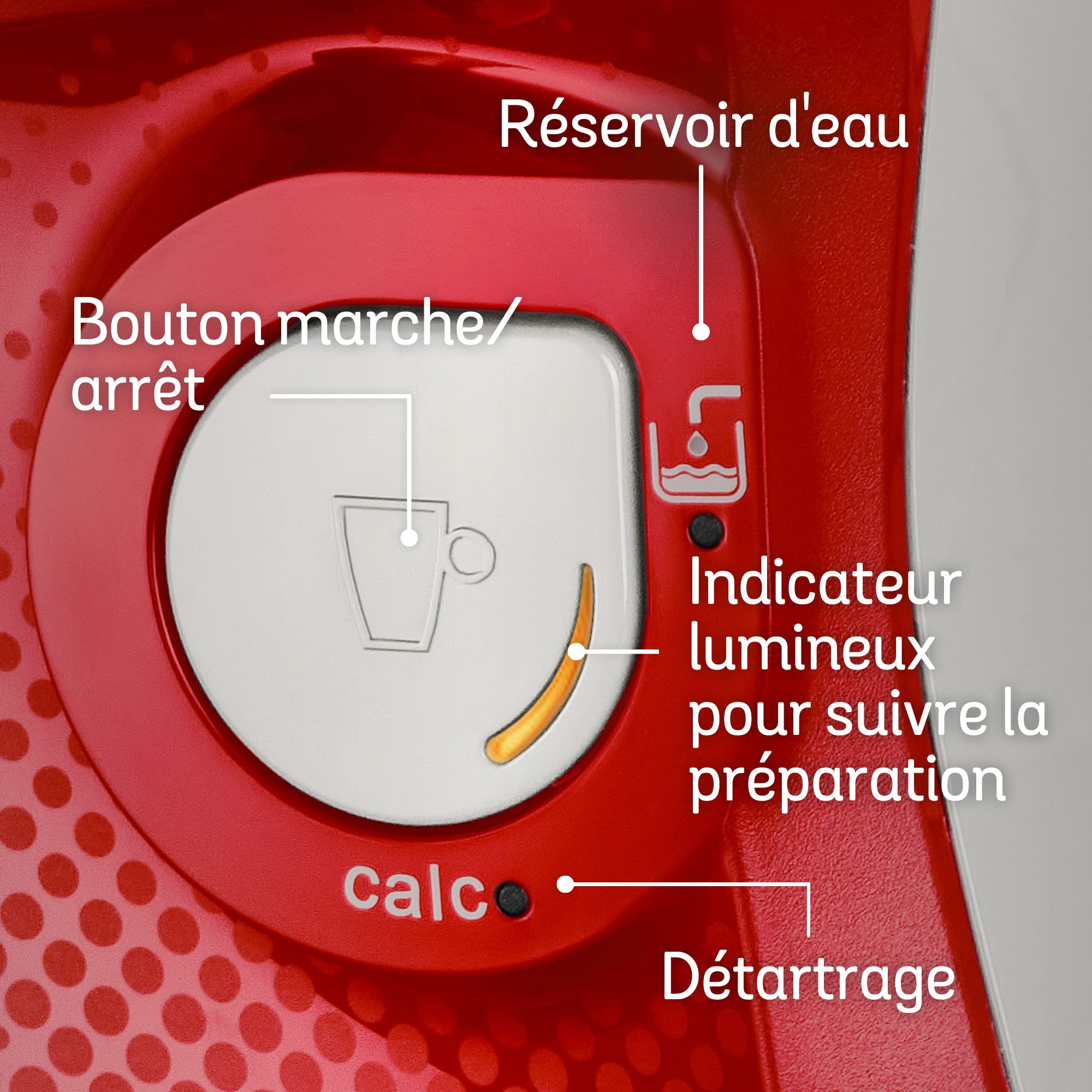 Machine à Café Tassimo Happy, tas1006, OneTouch, Rouge & blanc