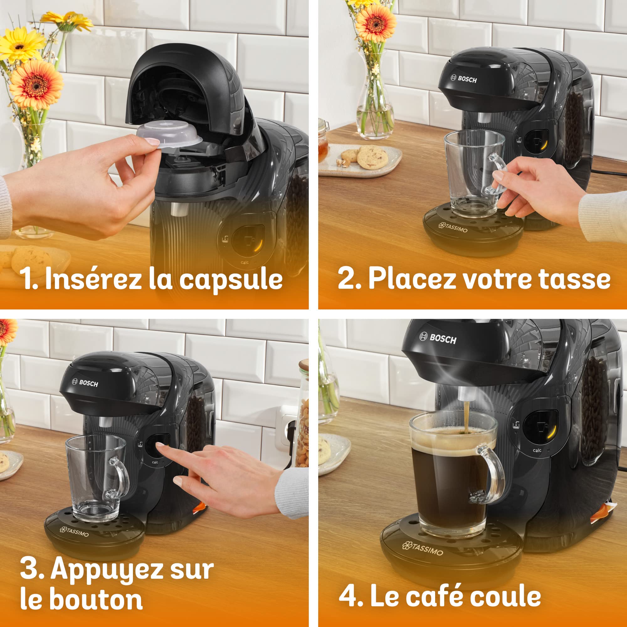 Machine à Café Tassimo Style, TAS1102, Intellibrew, Noir