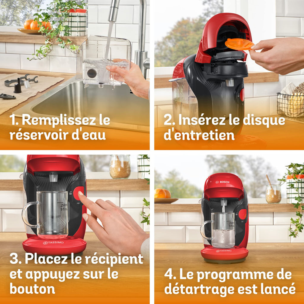 Machine à Café Tassimo Style, OneTouch, TAS1103, Rouge