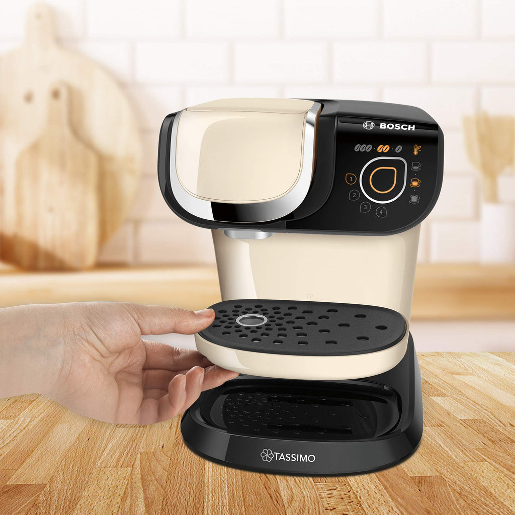 Tassimo My Way 2 TAS6507 Cafetière à capsules avec filtre à eau, 1500 W, 1,3 l, crème